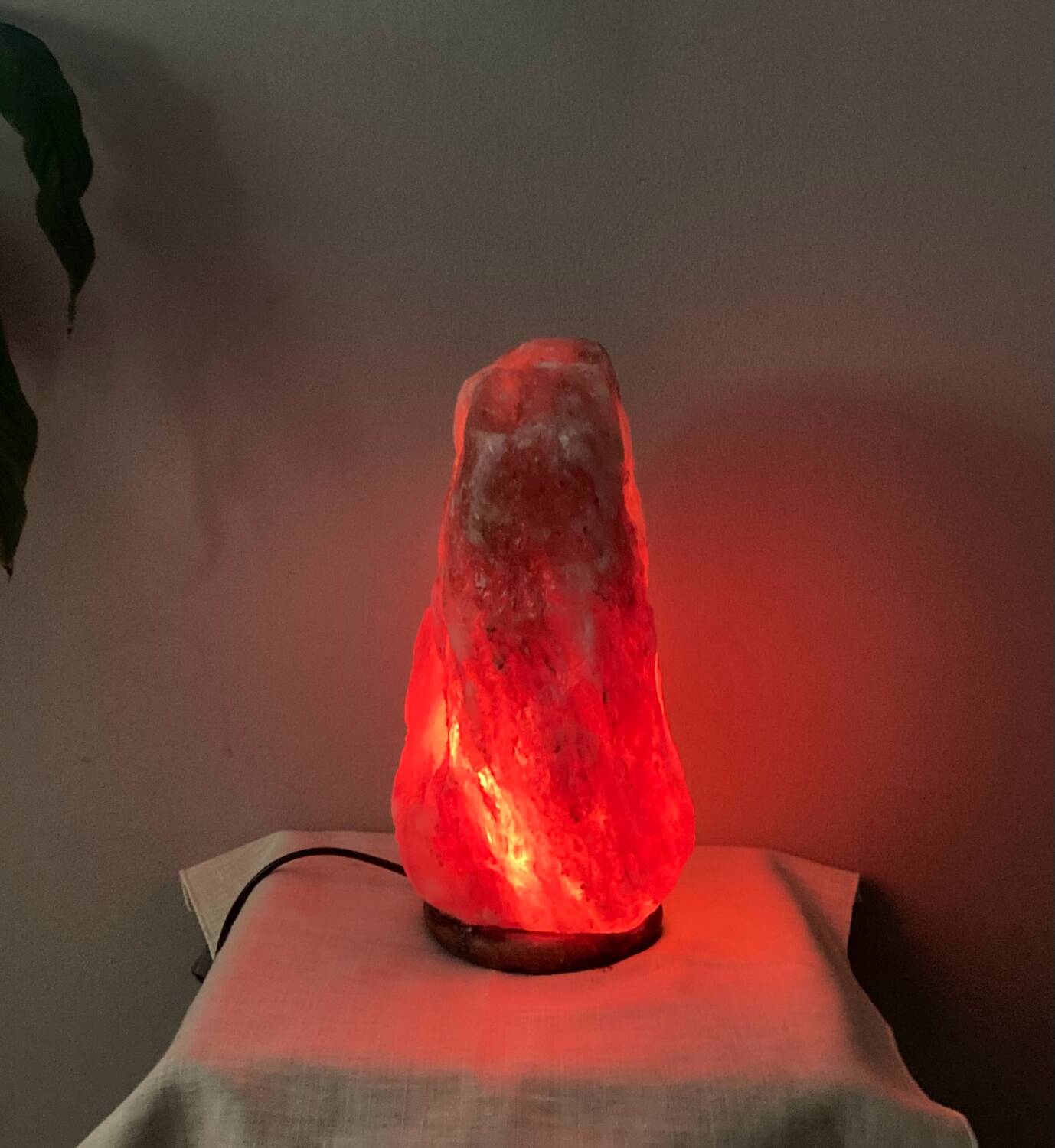 Genuine Himalayan salt stone lamp from the 1970s