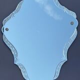 Mirror eventful shape bisauté carved chiseled Venetian mirror of Venice XXth