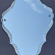 Mirror eventful shape bisauté carved chiseled Venetian mirror of Venice XXth