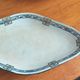 Together a sausage and a ravier porcelain Terre de Fer Salins E.Charbonnier model Royal