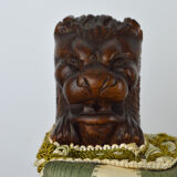 Neo-Renaissance walnut armchair with lion heads, circa 1880