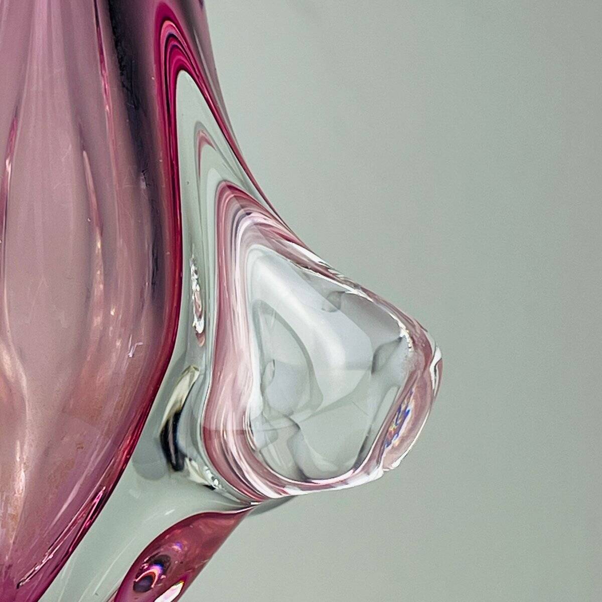 Chambord vase in vintage Murano glass by Fratelli Toso, Italy, 1960s.