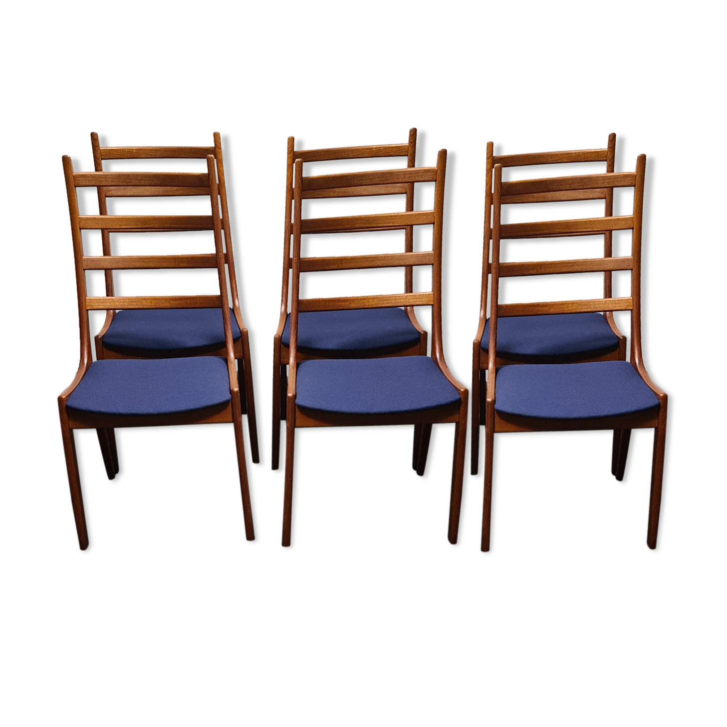 Vintage Danish design teak Dinning chairs by Kai Kristiansen for K  S mobel Denmark
