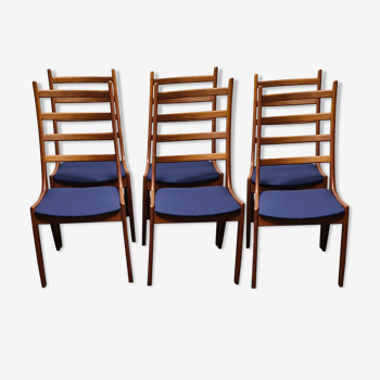 Vintage Danish design teak Dinning chairs by Kai Kristiansen for K  S mobel Denmark
