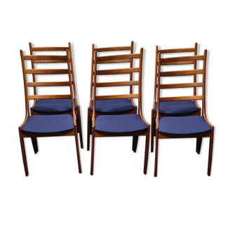 Vintage Danish design teak Dinning chairs by Kai Kristiansen for K  S mobel Denmark