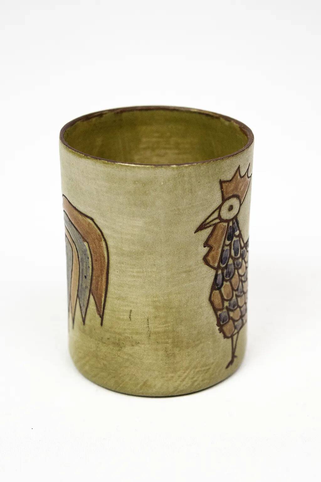 Stylised rooster pencil holder — Olivier Pettit — France, 1950s-1970s