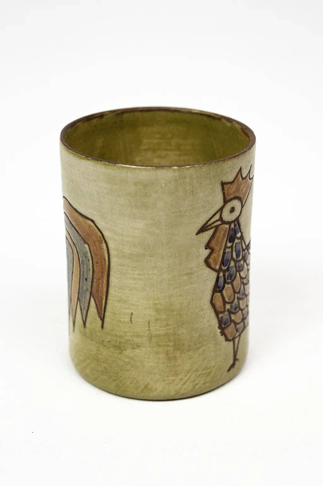 Stylised rooster pencil holder — Olivier Pettit — France, 1950s-1970s