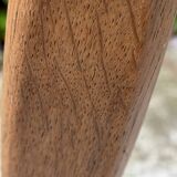 Brutalist tripod stool in solid elm from 1950.