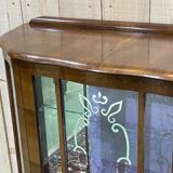 English walnut showcase from the 1930s