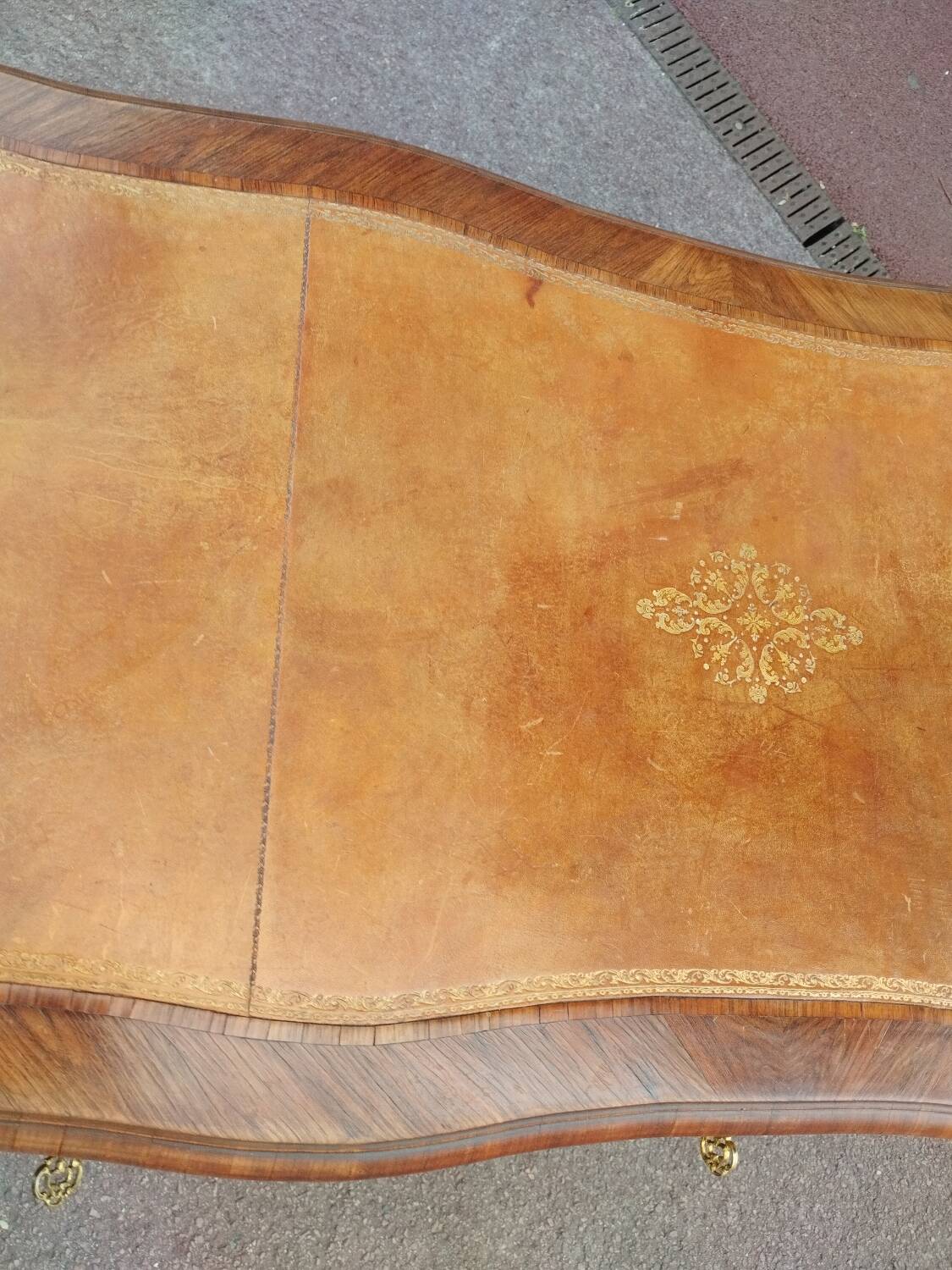 antique Louis XV style marquetry desk