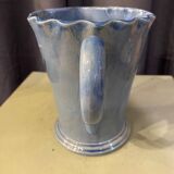 LAVENDER BLUE GLAZED TERRACOTTA WATER PITCHER