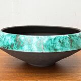 Grand bol de poterie d'atelier allemand du milieu du siècle de BKW Böttger Keramik Wandsbek, Hambourg, années 1960