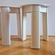 Pair of Midcentury Stools/Side Tables Trio, Olaf Von Bohr, Italy, 1970s