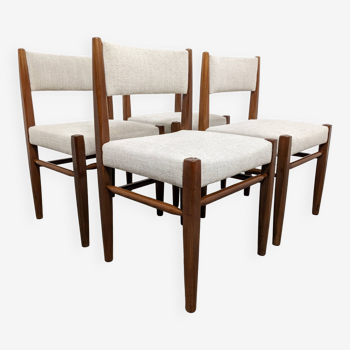 Series of 4 Danish teak chairs from the 60s/70s