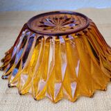 Amber glass salad bowl
