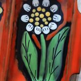 Vintage ceramic dish with 3 compartments and flower decor