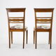 Set of two antique side chairs, czechoslovakia 1950