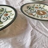 Set of 6 Boch La Louvière flat plates - Argenteuil series