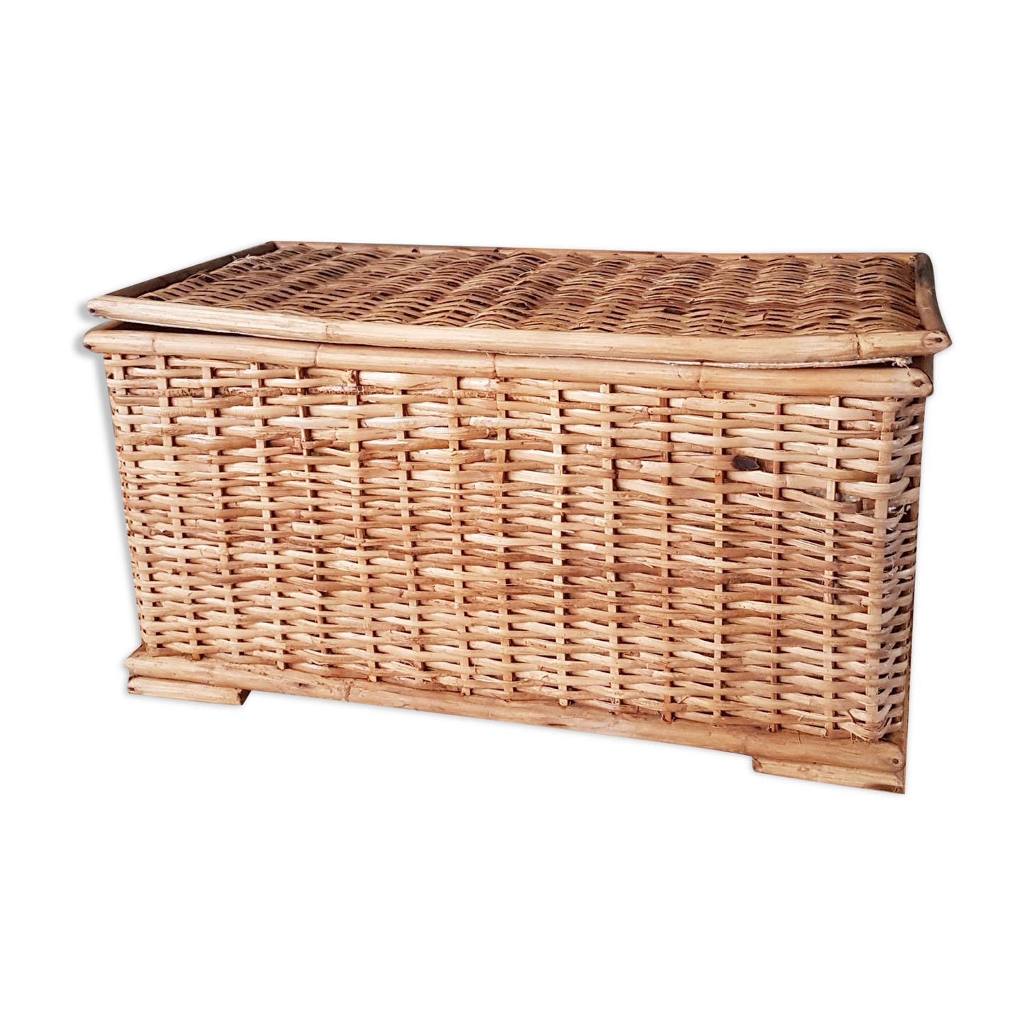 Old bamboo and wicker chest