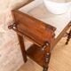 Meuble vasque ancien marbre et bois de style Louis-Philippe