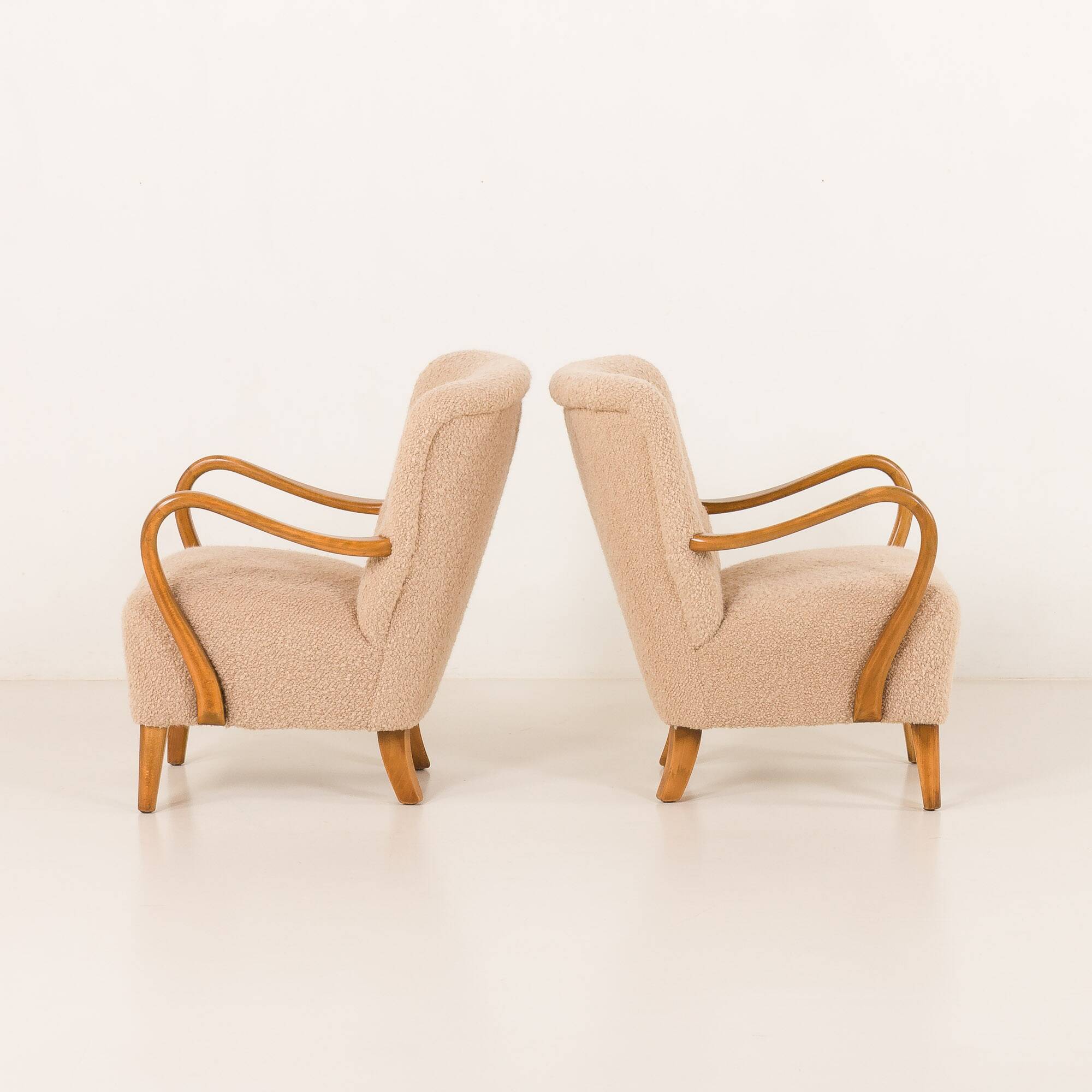 Alfred Christensen pair of two armchairs, Denmark 1950s