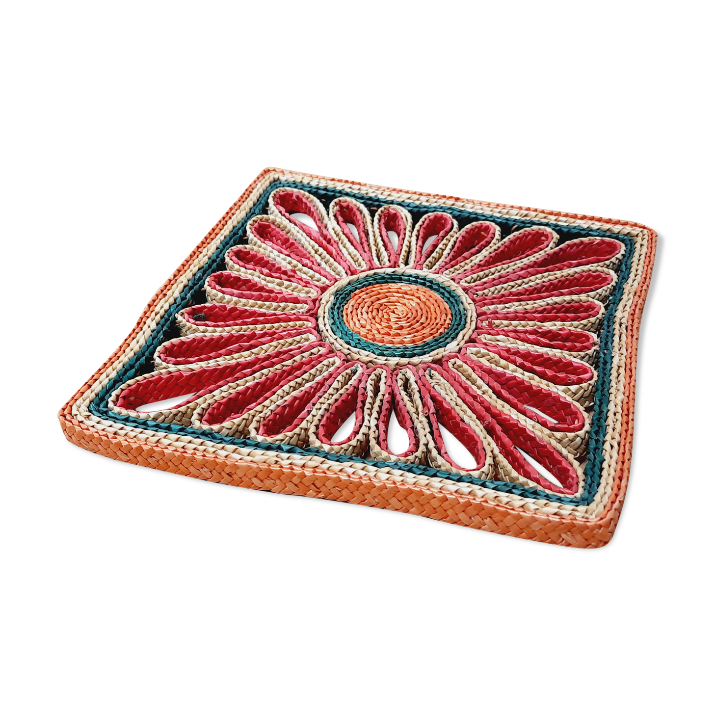 Dessous de plat paille tressée