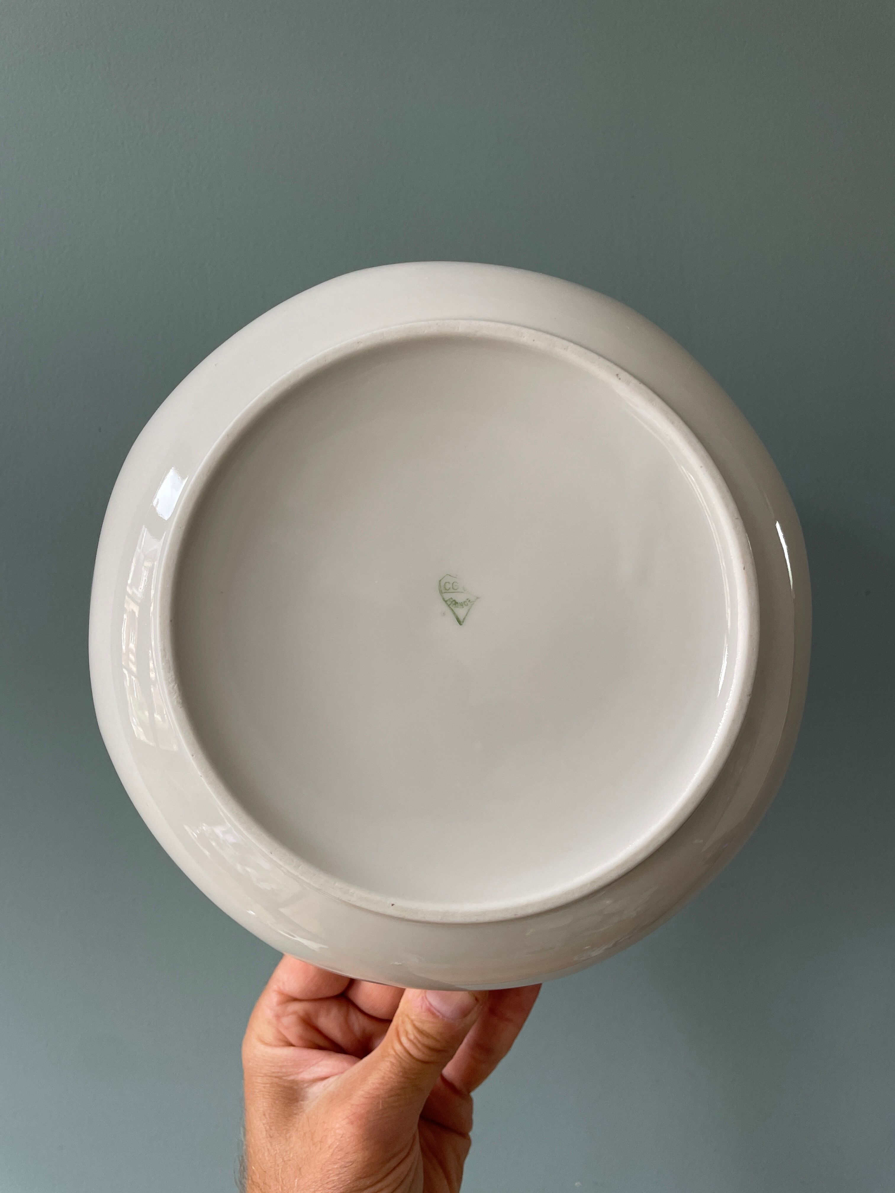 Porcelain salad bowl from Vierzon