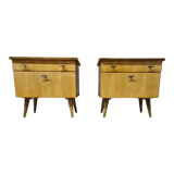 Lot 2 vintage bedside tables 1960s