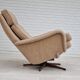 Fauteuil pivotant et son repose-pieds, laine