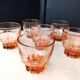 6 Vintage Pink Glass Table Glasses from the 1940s-50s