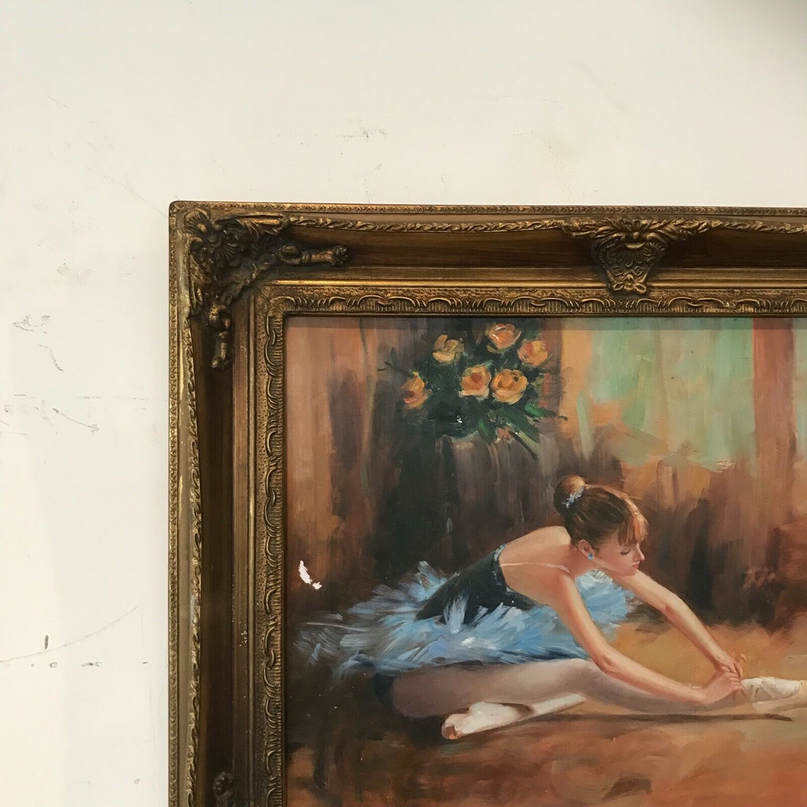 " La Danseuse étoile " Huile sur panneau de bois XX siècle