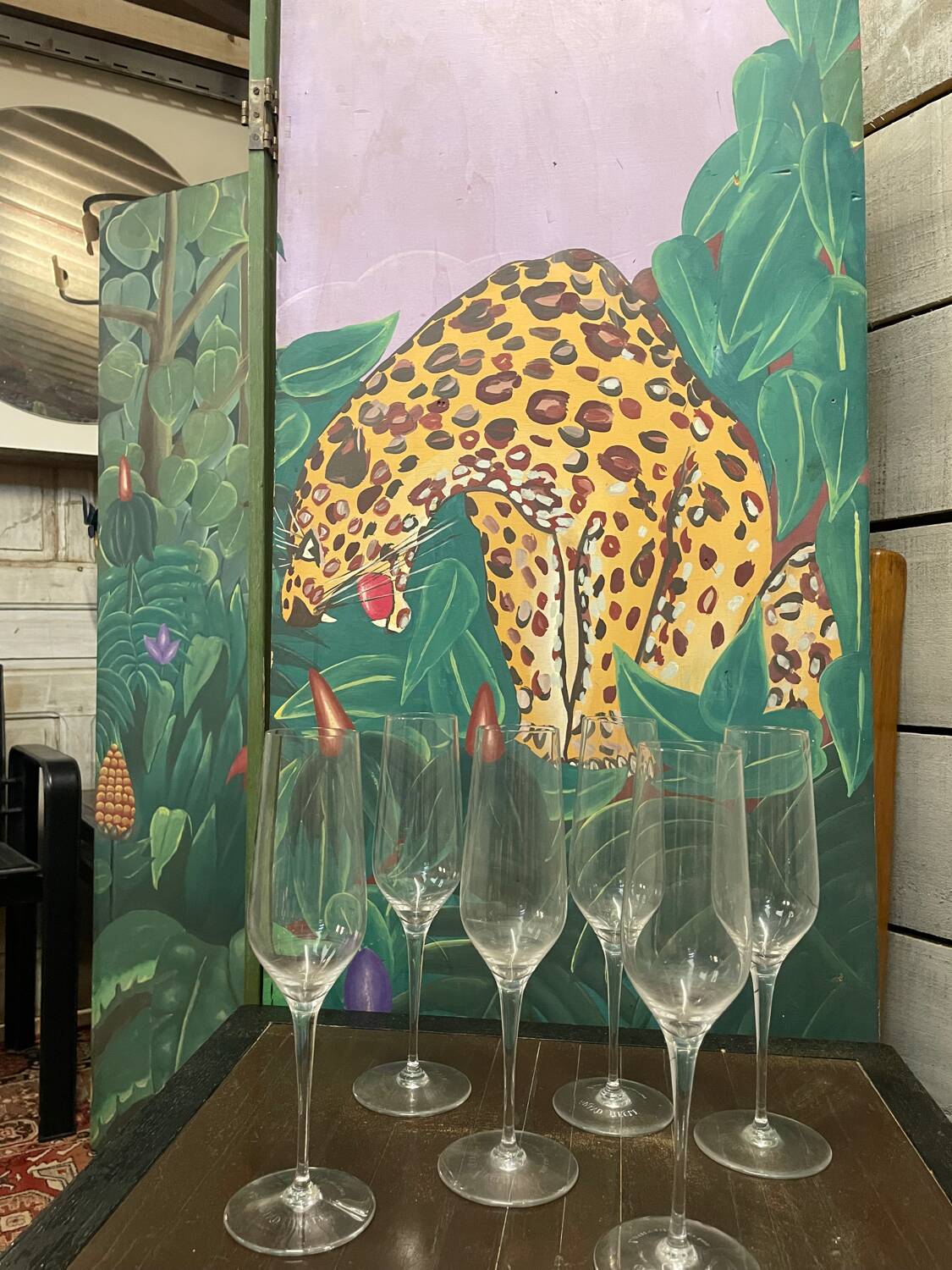 6 Baccarat champagne flutes, grand siècle crystal, Laurent Perrier