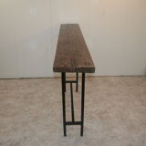 Metal wood console