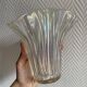 Vase verre aspect irisé