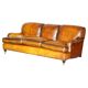 Restored leather Howard & Son canapé style, 204 cm