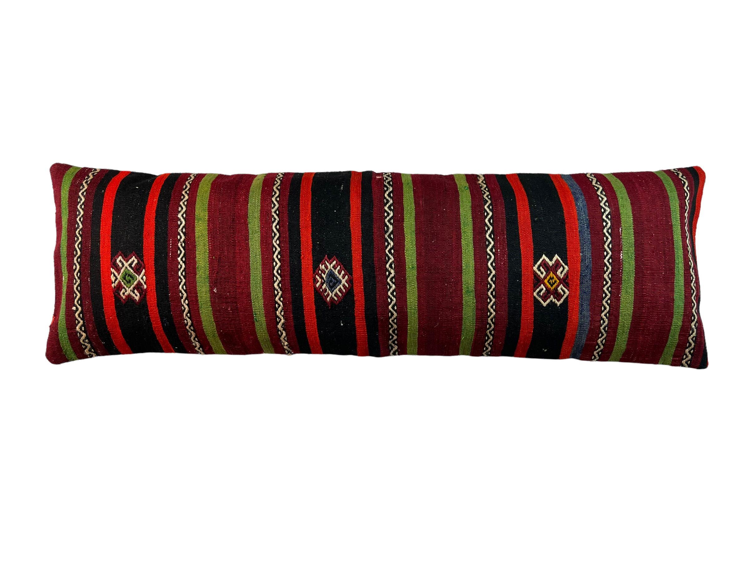 Vintage turkish kilim cushion cover , 120 x 40 cm