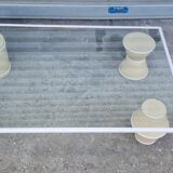 Glass coffee table