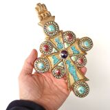 Ceramic wall cross by Marc Roussel, Vallauris