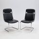 Paire de chaises cantilever en cuir par Mauser Werke Waldeck, Allemagne de l'Ouest, 19