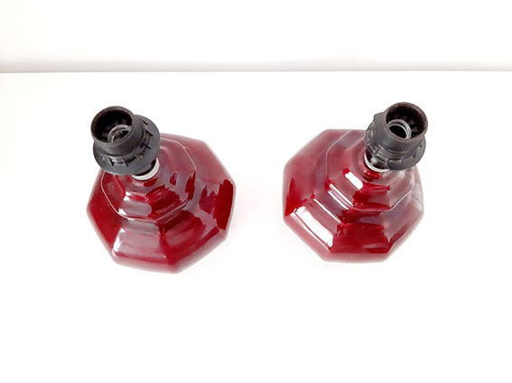 2 feet burgundy red lamp