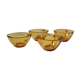 Set of 4 vintage amber glass coffee cups by Vereco.