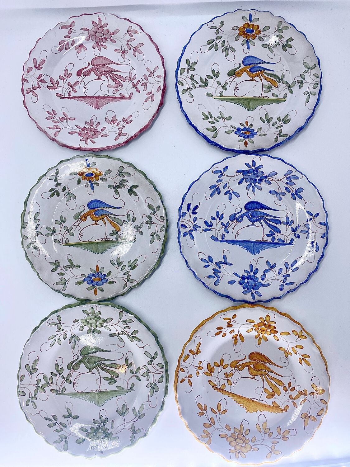 6 antique earthenware plates Martres Tolosane Jodra