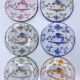 6 antique earthenware plates Martres Tolosane Jodra