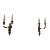 Pair of Louis XV style two-armed wall lights