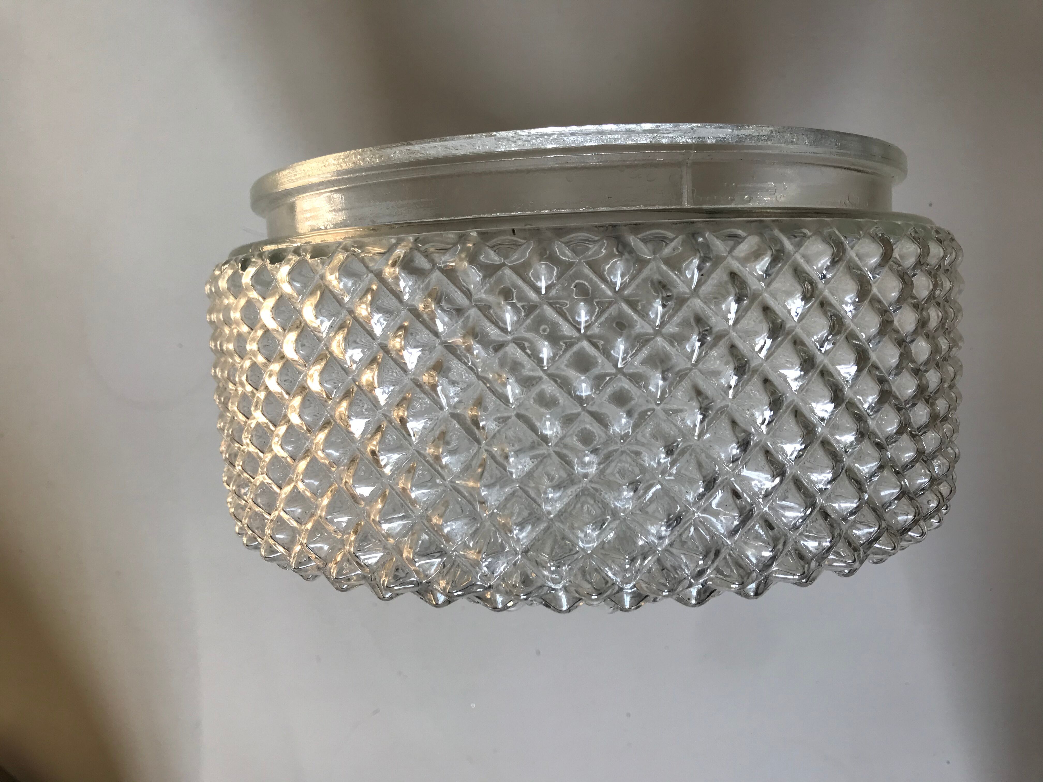 Vintage moulded glass ceiling light