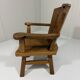 Rustic brutalist arm chair solid oak 1960’s