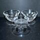 Set of 3 old champagne glasses in cut crystal with flat ribs Saint Louis? Béarn Talleyrand