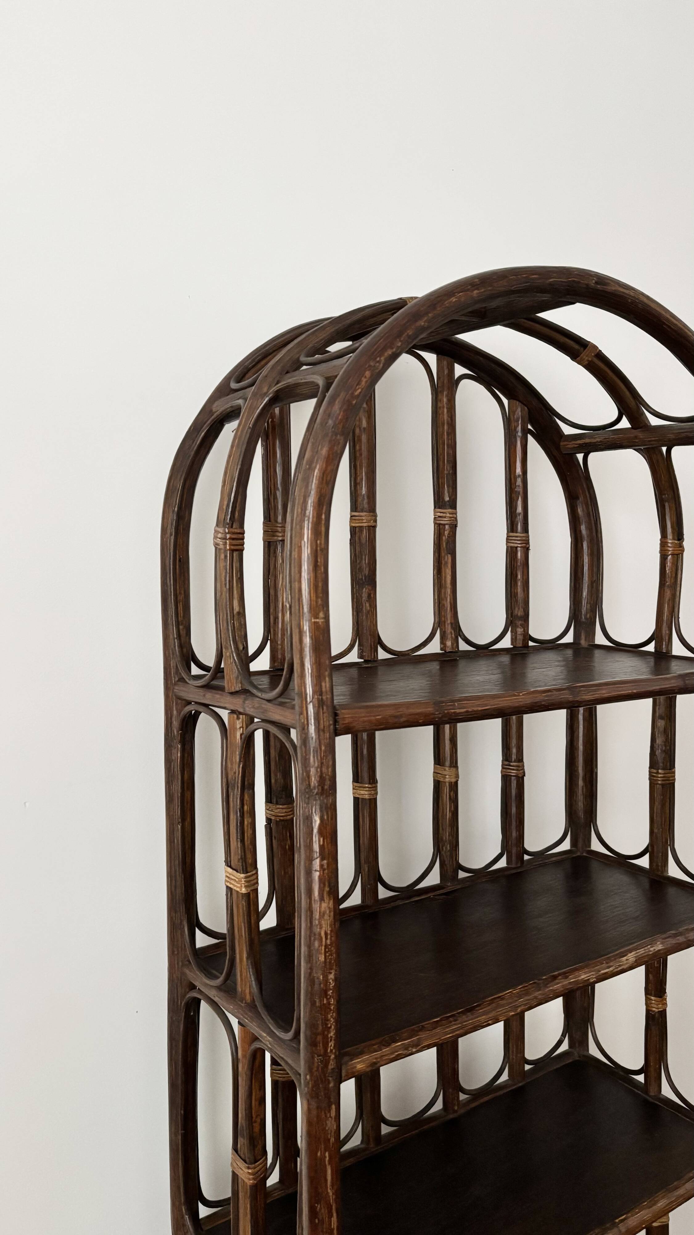 Vintage rattan shelf