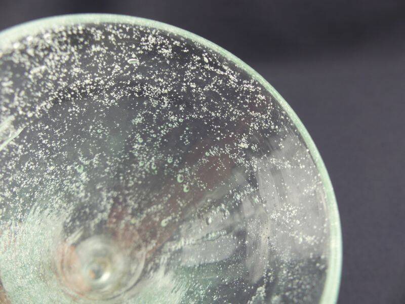 6 bubble glass champagne flutes