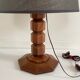 Art deco solid oak lamp